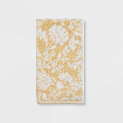 Performance Floral Texture Hand Towel Yellow Floral - Threshold™
