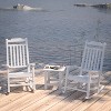 Merrick Lane Poly Resin Indoor/Outdoor Rocking Chair with Side Table - 2 of 4