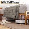 Upholstered Platform Bed Frame with Storage Headboard, Charging Station & 2 Drawers – Noise-Free - 4 of 4