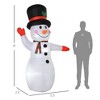 LOVSON 66" Inflatable Snowman with LED Lights,Easy Setup Christmas Outdoor Decoration - 2 of 4