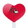 Wesleyan University Primary Logo Heart Love Cupcake Picks Toppers Decoration Set of 6 - 2 of 4