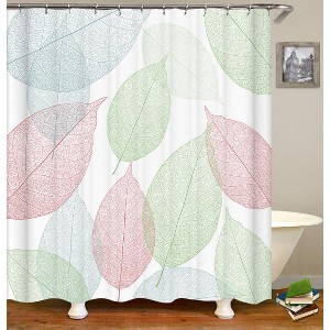 Colorful Leaves Shower Curtains for Bathroom Waterproof Fabric Bath Curtain Durable Soft Stylish Bathroom Decor 72x72 Inch - 1 of 1