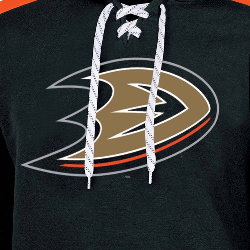 NHL Anaheim Ducks Men's Hooded Sweatshirt with Lace, 3 of 4