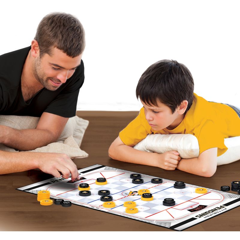 MasterPieces Officially licensed NHL Pittsburgh Penguins Checkers Board Game for Families and Kids ages 6 and Up, 5 of 7