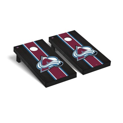 NHL Colorado Avalanche Premium Cornhole Board Onyx Stripe Version