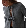 Clearlove Women Lightweight Cardigan Sweater Round Neck Long Sleeve Knit Tops Open Front Outerwear Coats - Gray,Small - 3 of 4
