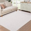 Modern Solid Textured Area Rug Machine Washable Stain Resistant Non-Slip Floor Cover Carpet - 2 of 4