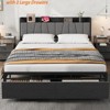 Industrial FullSize/King Size/Queen Size Bed Frame w/Storage Headboard Platform Bed with 2 Large Drawers No Box Spring Needed - 2 of 4