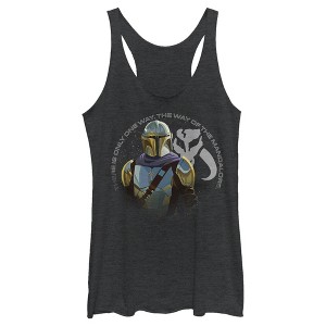 Women's Star Wars The Mandalorian Mandalore Way Racerback Tank Top - 1 of 4