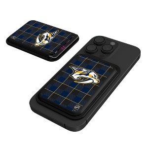 Keyscaper NHL Western Conference Teams Plaid Black Magnetic Credit Card Wallet - 1 of 3