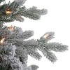 Northlight Real Touch™️ Medium Saratoga Spruce Flocked Artificial Christmas Tree - 7.5' - Clear Lights - 3 of 4