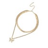 SOHI Women's Crystal Silver Enlightened Harmony Necklace - 2 of 4
