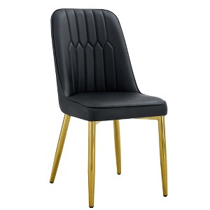 NicBex Dining Chairs Set of 2/4,Modern Dining Room Chairs with PU Cushion and Gold Metal Legs for Living Room,Kitchen and Bedroom - 1 of 4