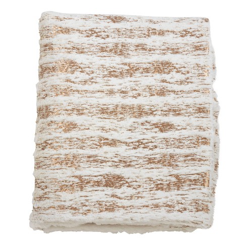 Gold discount fur throw