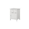 HomeStock White Nightstand 28x23x17 with Three Drawers, Contemporary Bedside Table for Storage and Warm Stylish Bedroom Accent - 2 of 4