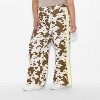 Women's Cow Print Pull-On Graphic Pants - Brown - 2 of 3