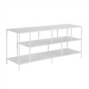 Three Shelf TV Stand in White - Henn&Hart - 3 of 4