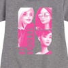 Girls' - Barbie - Be Original Squares Graphic Short Sleeve Fleece Dress - 2 of 4