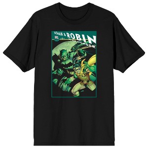 DC Comic Book Batman & Robin Classic Superheroes Men's Black Graphic Tee - 1 of 1
