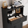 Farmhouse Bathroom Storage Cabinet, Non-Built-in Bathroom Cabinet with Doors and Drawers for Kitchen, Laundry, Living Room/Bedroom - 4 of 4