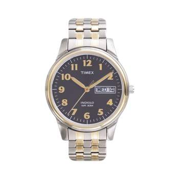 Men's Timex Easy Reader Watch With Leather Strap - Gold/black