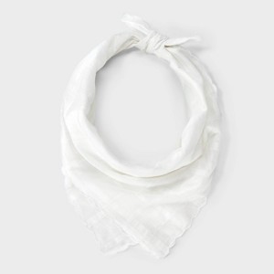 Women's Scalloped Scarf - Universal Thread™ White - 1 of 3