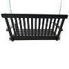 Cesicia Front Porch Swing With Armrests, Wood Bench Swing With Hanging Chains, For Garden, Backyard - 3 of 4
