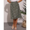 INSPIRE CHIC Women's Print Floral Peasant Elastic Waist A-Line Midi Skirts - 3 of 4