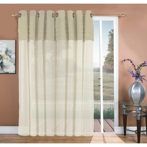 Geneva Pleated Grommet Patio Panel w/Wand - 1 of 3