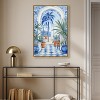 Art Remedy Blue and White Palms Tropical Bathroom Wall Art Framed - 2 of 4