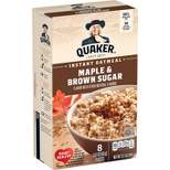 Quaker Instant Oatmeal Maple Brown Sugar 8ct