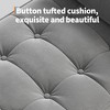 46.5" Storage Bench Ottoman - Upholstered End of Bed Bench with Button-Tufted Design for Bedroom, Entryway - 4 of 4
