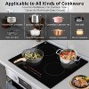 23" Built-in Electric Cooktop 6000W Ceramic Glass Radiant Stovetop 4 Burners - 4 of 4