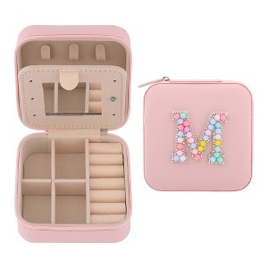 REGALWOVEN Letter Design Mini Portable Compact Jewelry Box - 1 of 4