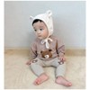 MyKids-USA Baby Cartoon Bear Pattern Solid Color Or Striped Design Cotton Pants - 3 of 4