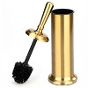 Home Mart Goods Stainless Steel Gold Toilet Brush Set with Holder - 15" Tall - 4 of 4