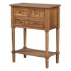 Grungis Narrow Console Table with Three Storage Drawers,Slim Entryway Table with Bottom Shelf,Console Table for Living Room - 4 of 4