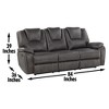 Katrine - Polyester Manual Sofa- - Charcoal - 2 of 4