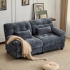 Modular Sectional Sofa with Ottomans, Chenille Fabric Sofa Couch with 4-Position Adjustable Backrest & Pillows - ModernLuxe - 2 of 4