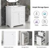 NicBex 30" Bathroom Cabinet with Ceramic Sink,Bathroom Vanity Cabinet with Door and Two Drawers,Solid Wood Storage Cabinet  with MDF Boards - 4 of 4