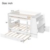 Full Size Multifunctional Bunk Bed with Desk, Bookshelves & Trundle/Drawers - ModernLuxe - 4 of 4