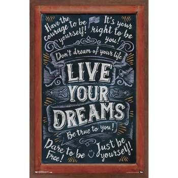 Trends International Live Your Dreams Framed Wall Poster Prints
