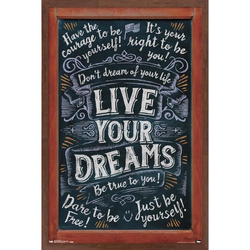 Trends International Live Your Dreams Framed Wall Poster Prints, 1 of 7