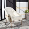 Eleazer Velvet Accent Chair  - Safavieh - image 2 of 4