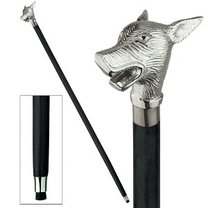 Design Toscano Howling Werewolf Solid Hardwood Walking Stick - 1 of 4