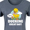 Women's - Instant Message - Ducking Great Day Graphic T-shirt Dress - 2 of 4