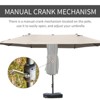 CAVINAS 15 FT Large Patio Umbrella with Base Oversized Heavy Duty Steel Sun Shade for Outdoor Table, Brown - 3 of 4