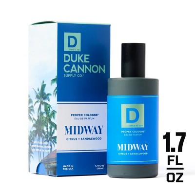 Duke Cannon Men's Midway Proper Cologne - Citrus & Sandalwood Cologne - 1.7 fl oz