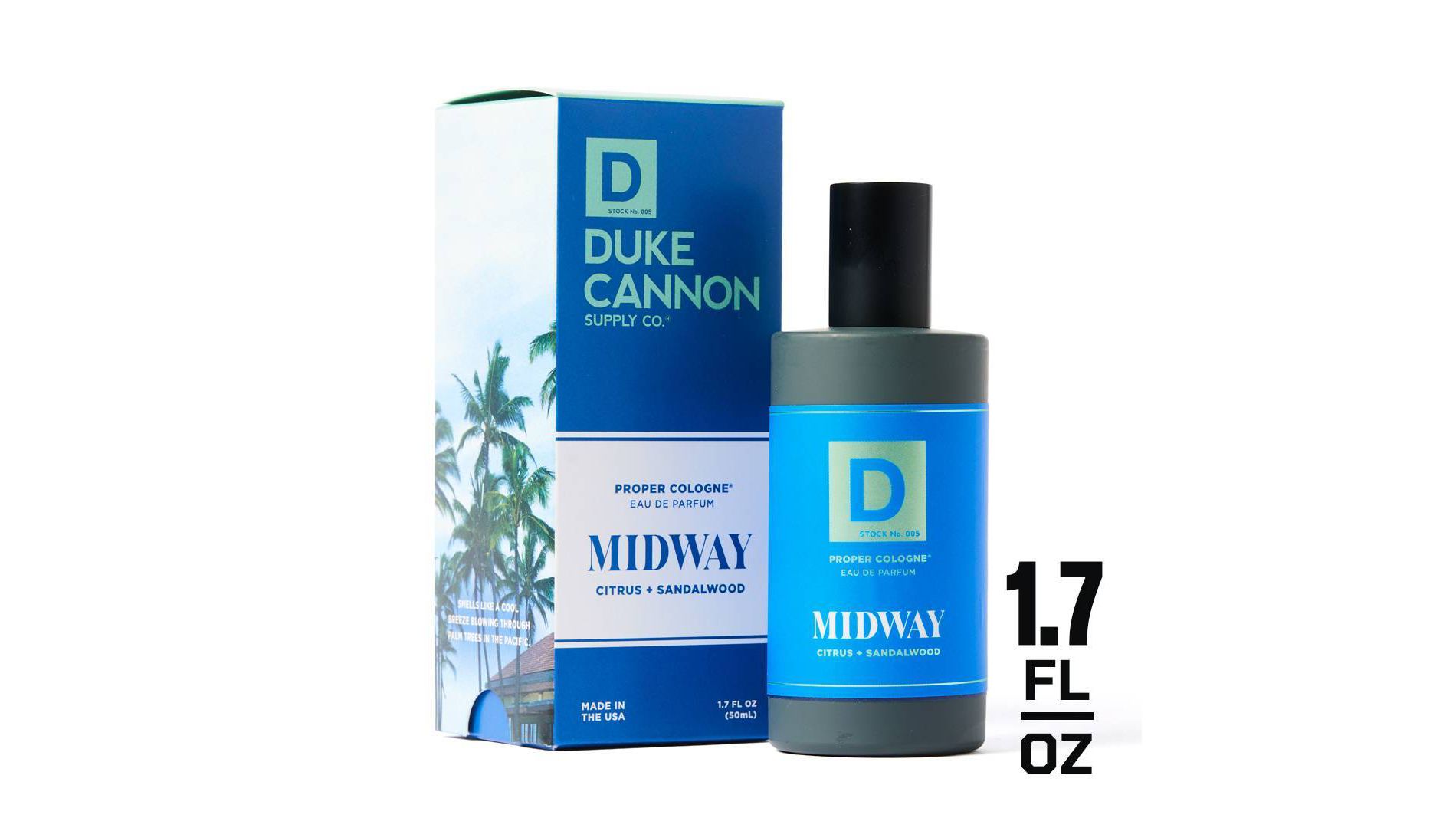 Duke Cannon Men's Midway Proper Cologne - Trial Size - 1.7 fl oz