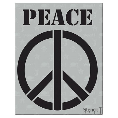 Stencil1 Peace Sign - Stencil 8.5" x 11"